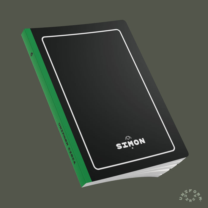 SIMON (SOFT COVER) NOTE & SKETCH JOURNAL | Black/White/Putting Green