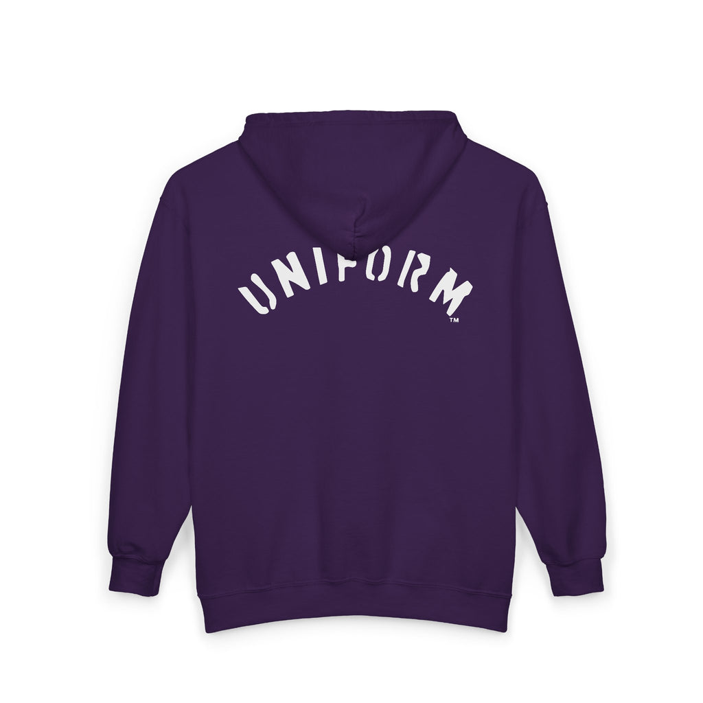 UNIFORM CIRCA ZIP HOODED SWEATSHIRT | 99 BOX WHITE