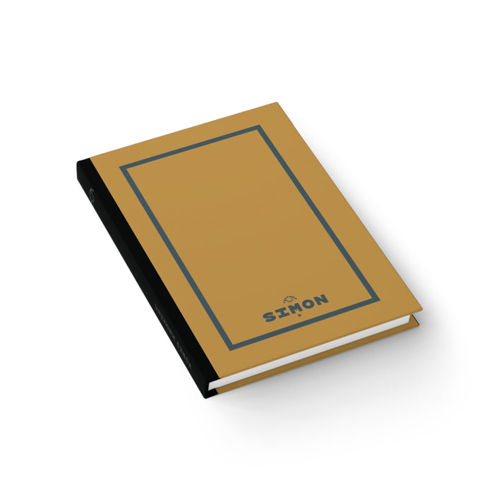 SIMON | JOURNAL & NOTEBOOK | Hardcover Blank Pages 5"x7" | Caramel & Slate