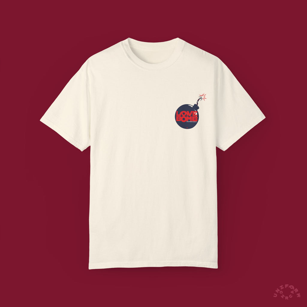 HEART BOMB CREWNECK T-SHIRT | Printed